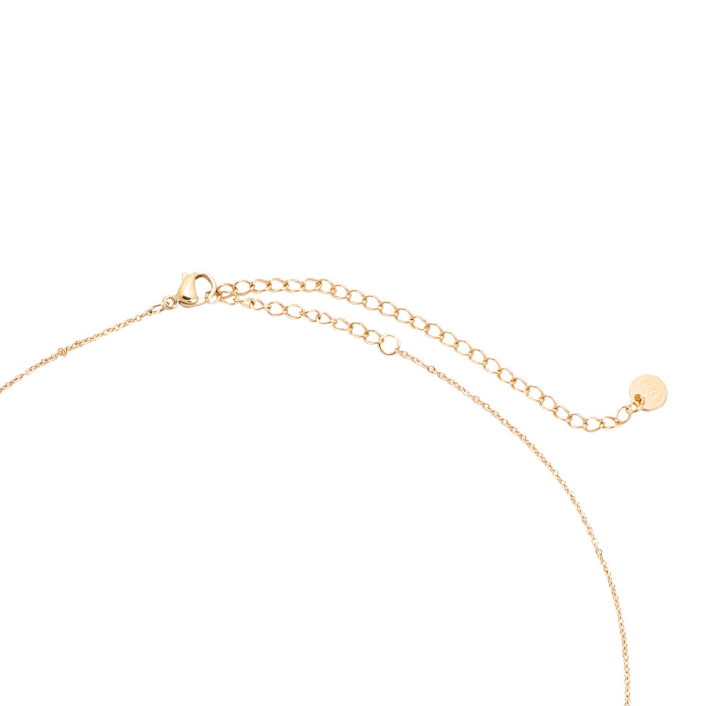 Simple dot necklace gold