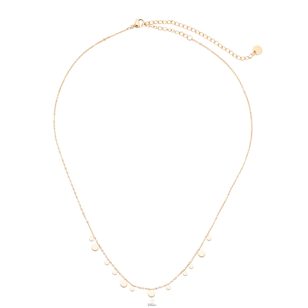 Simple dot necklace gold
