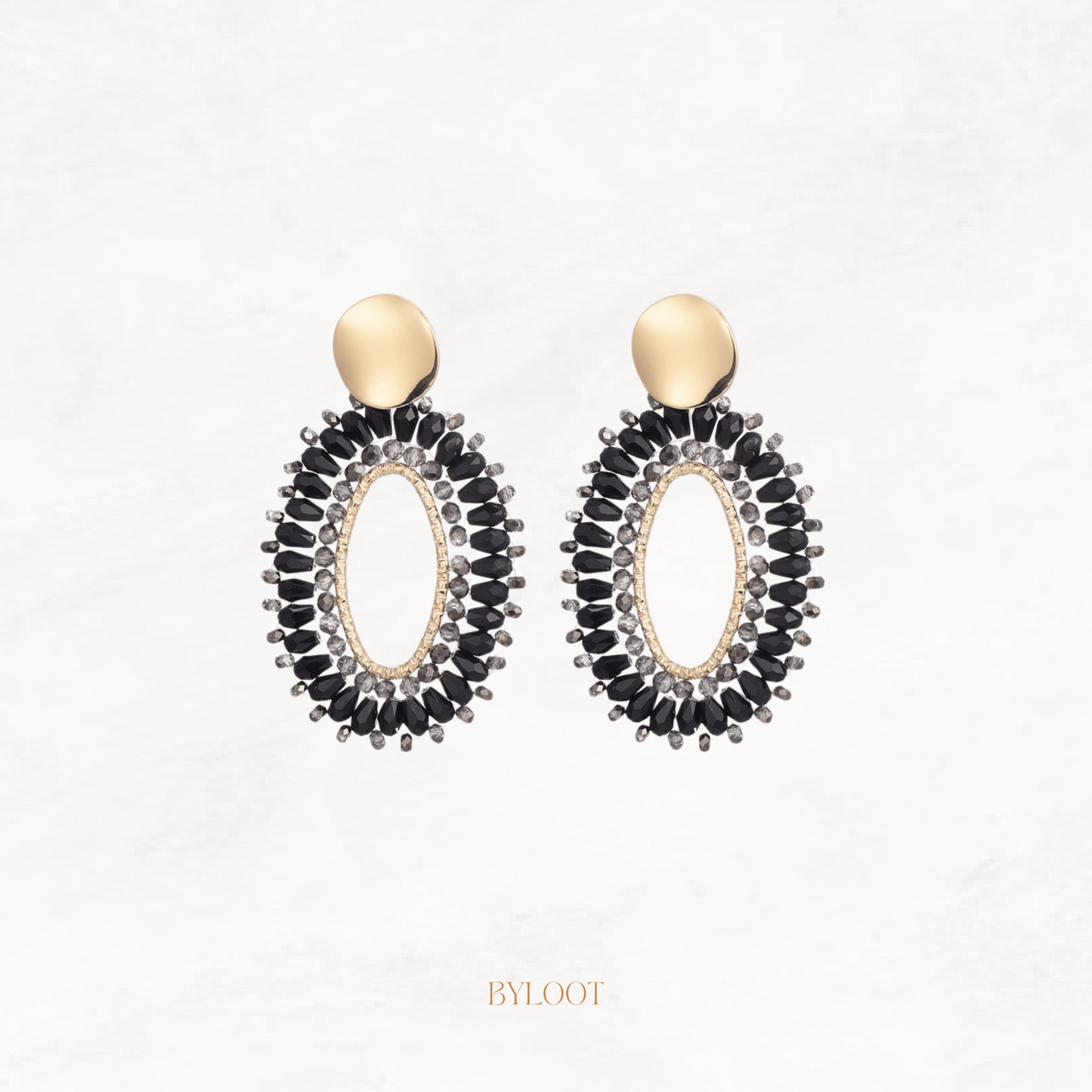 Bliz black statement earring