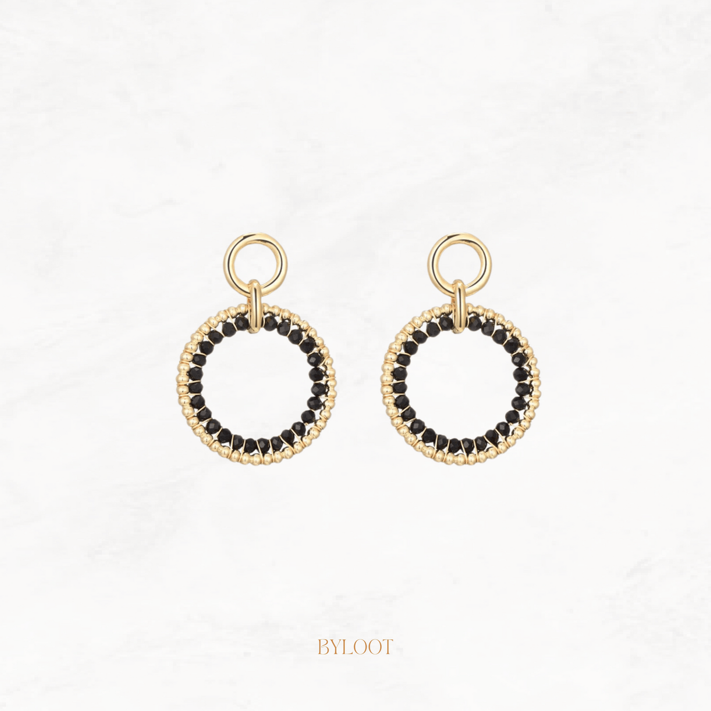 Jetty black statement earring