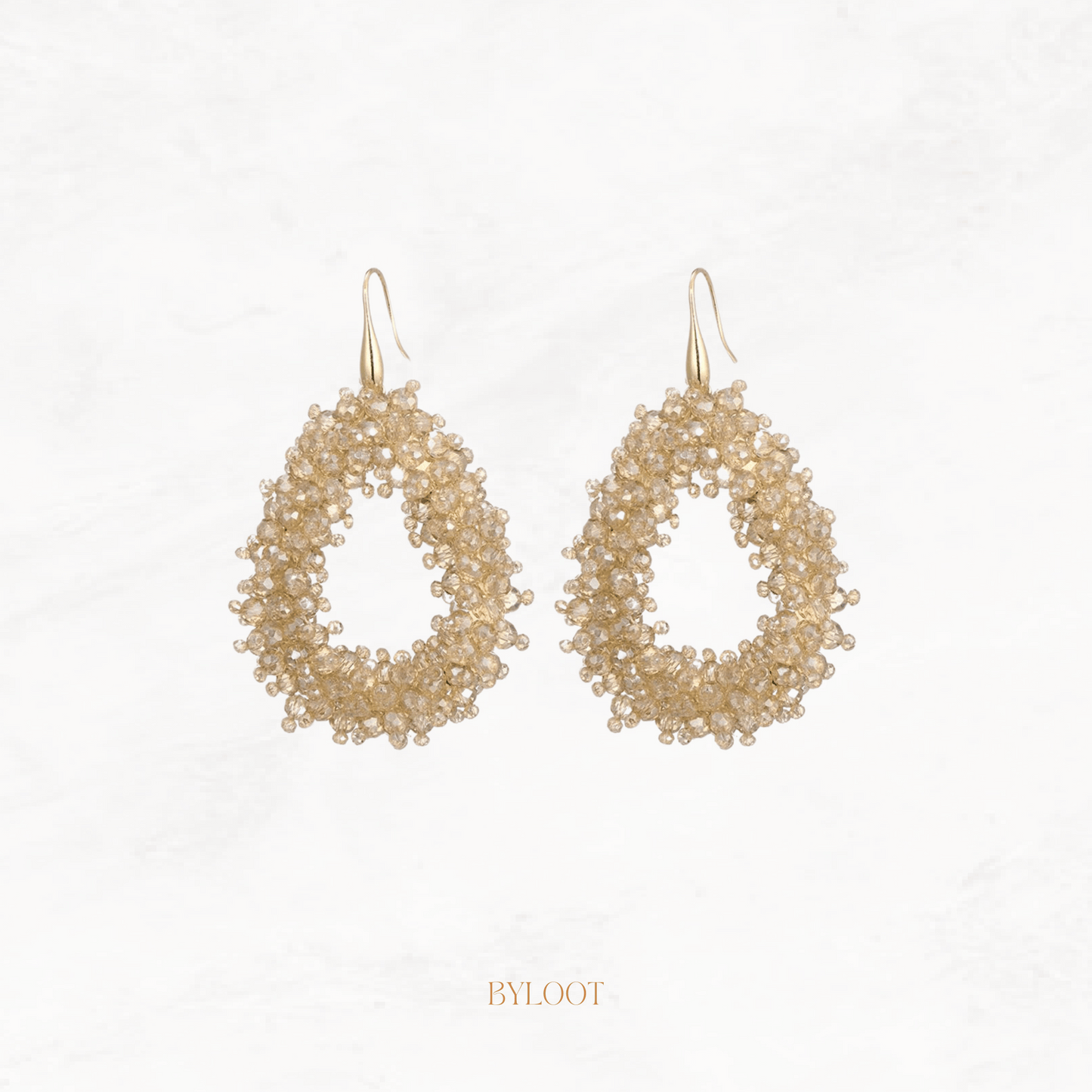 Amazing rose hoop statement earring