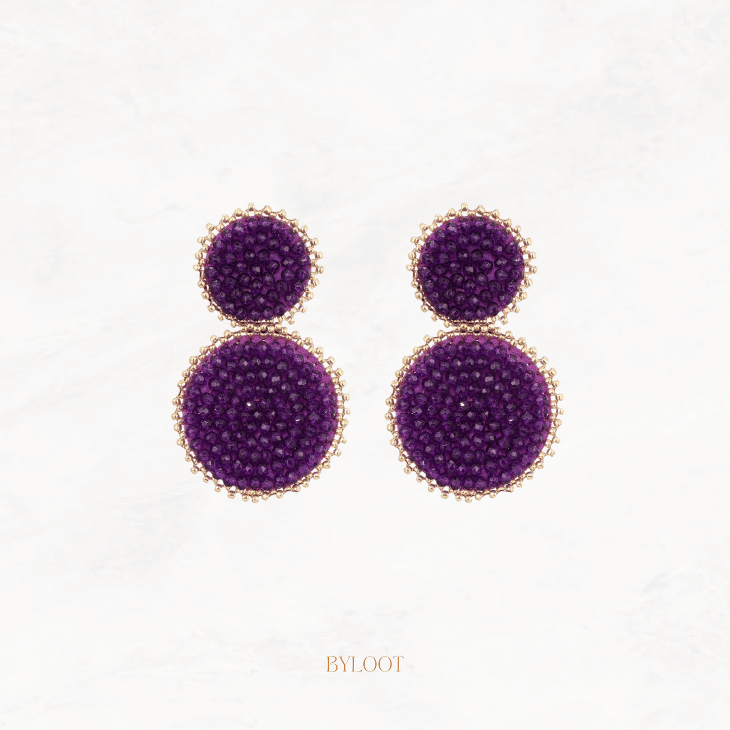 Paradiso purple statement earring
