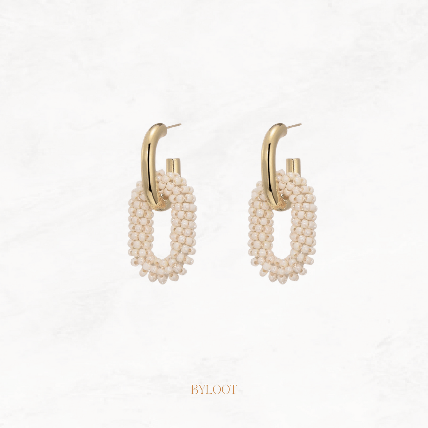 Steffy white statement earring