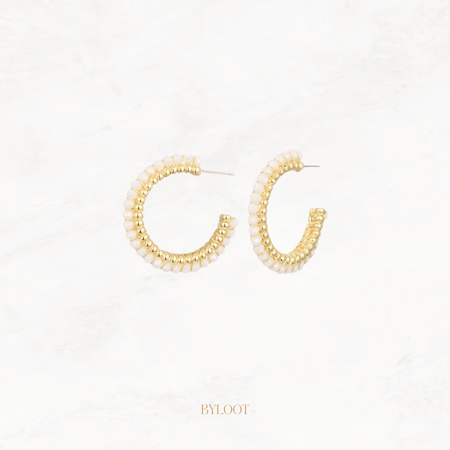 Letty white statement earring