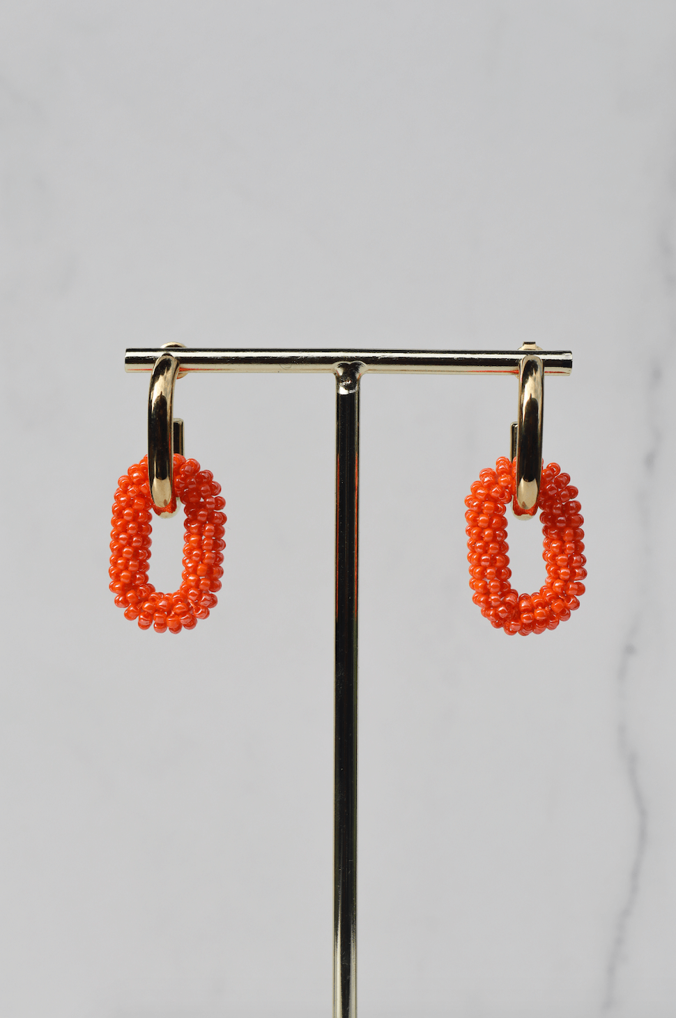 Steffy orange statement earring