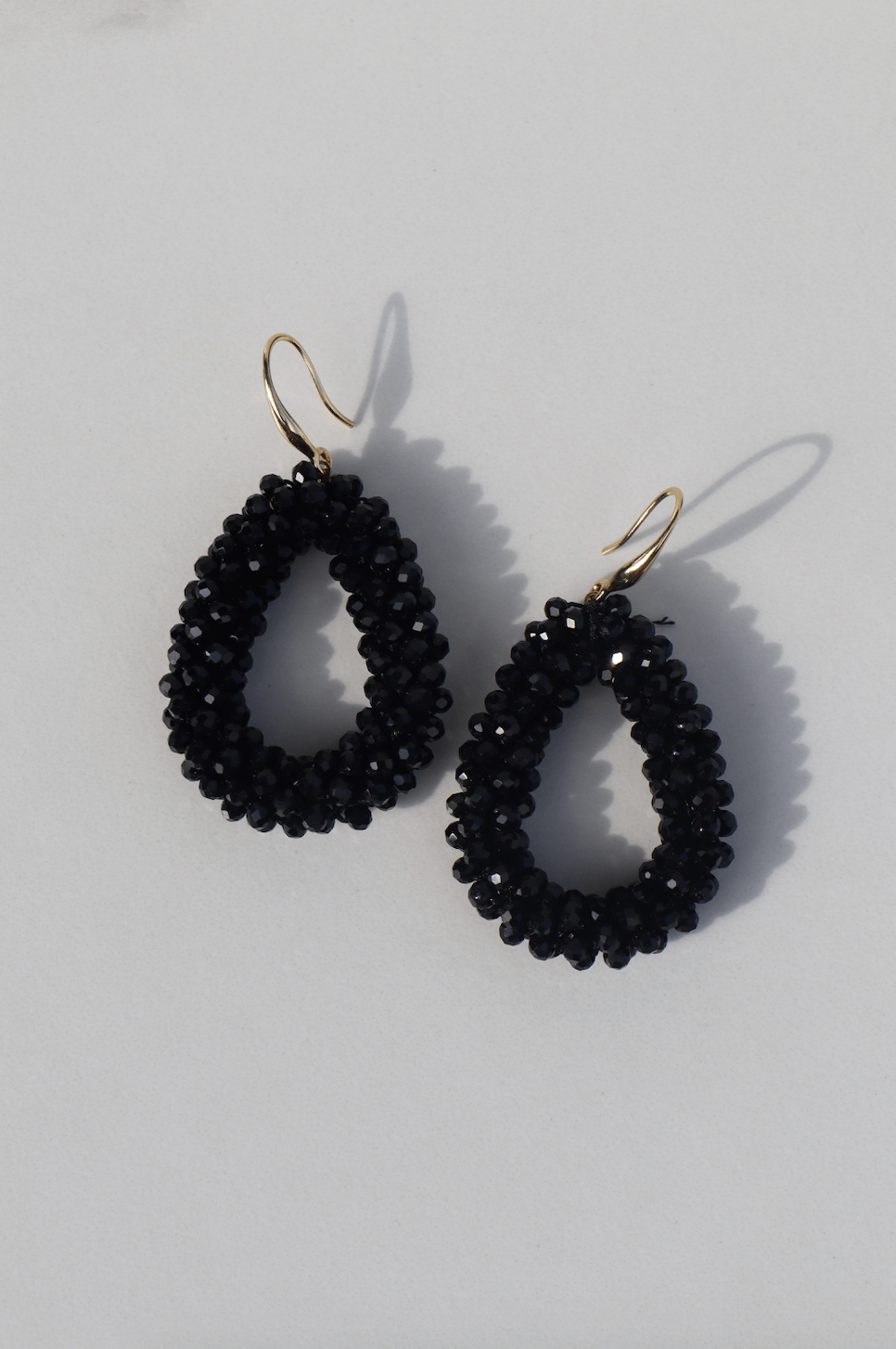 Flora black statement earring
