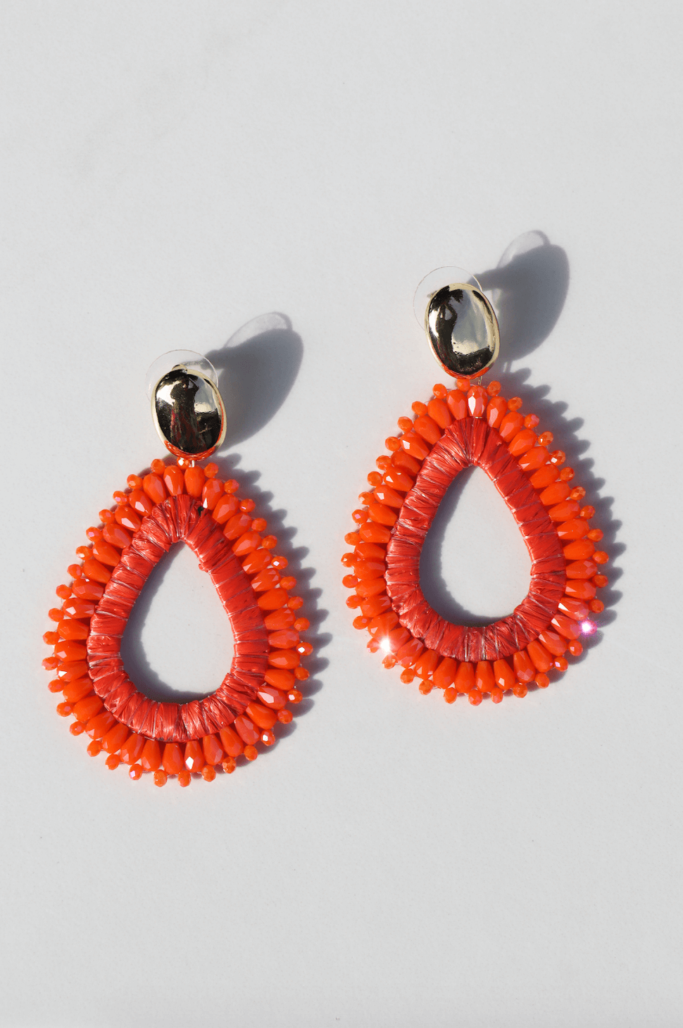 Samé orange statement earring