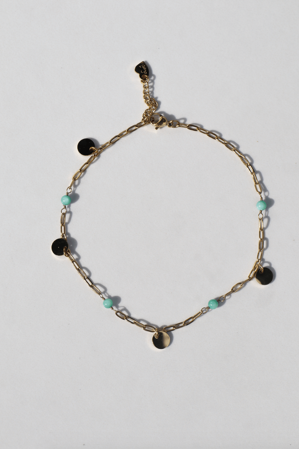 Golden sands turquoise anklet