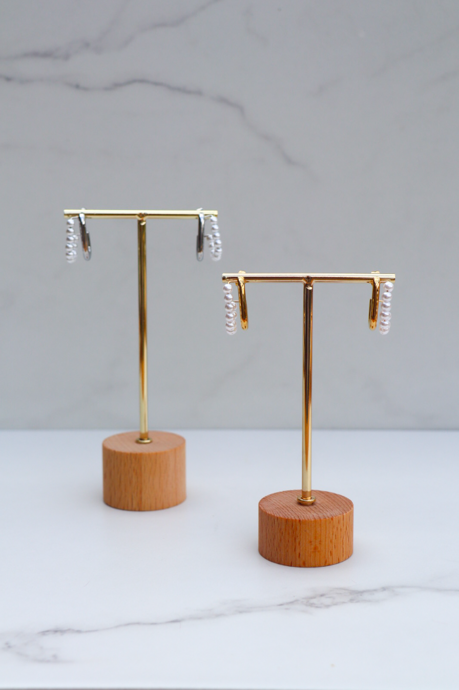Parallel Pearl earrings