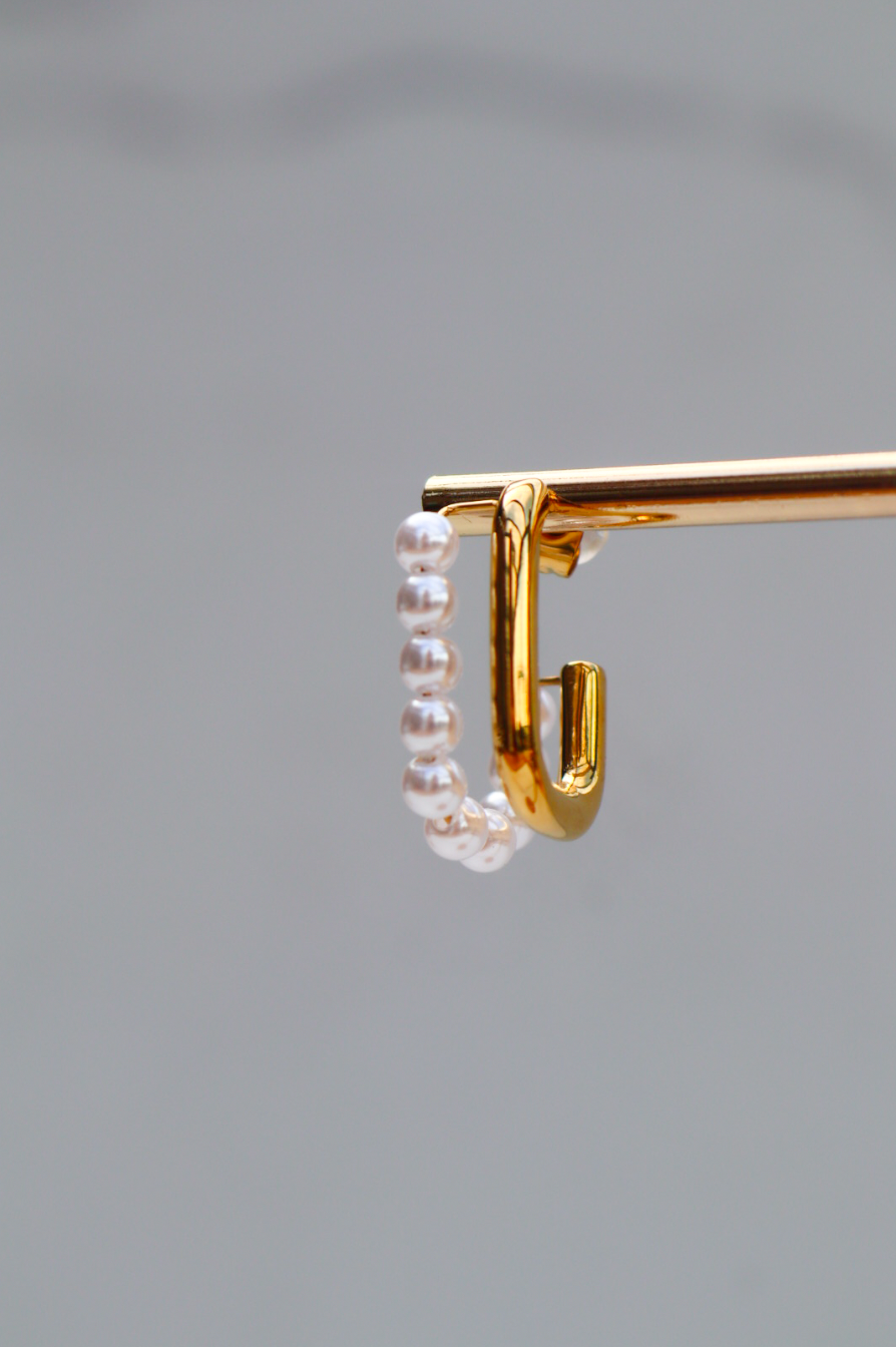 Parallel Pearl earrings