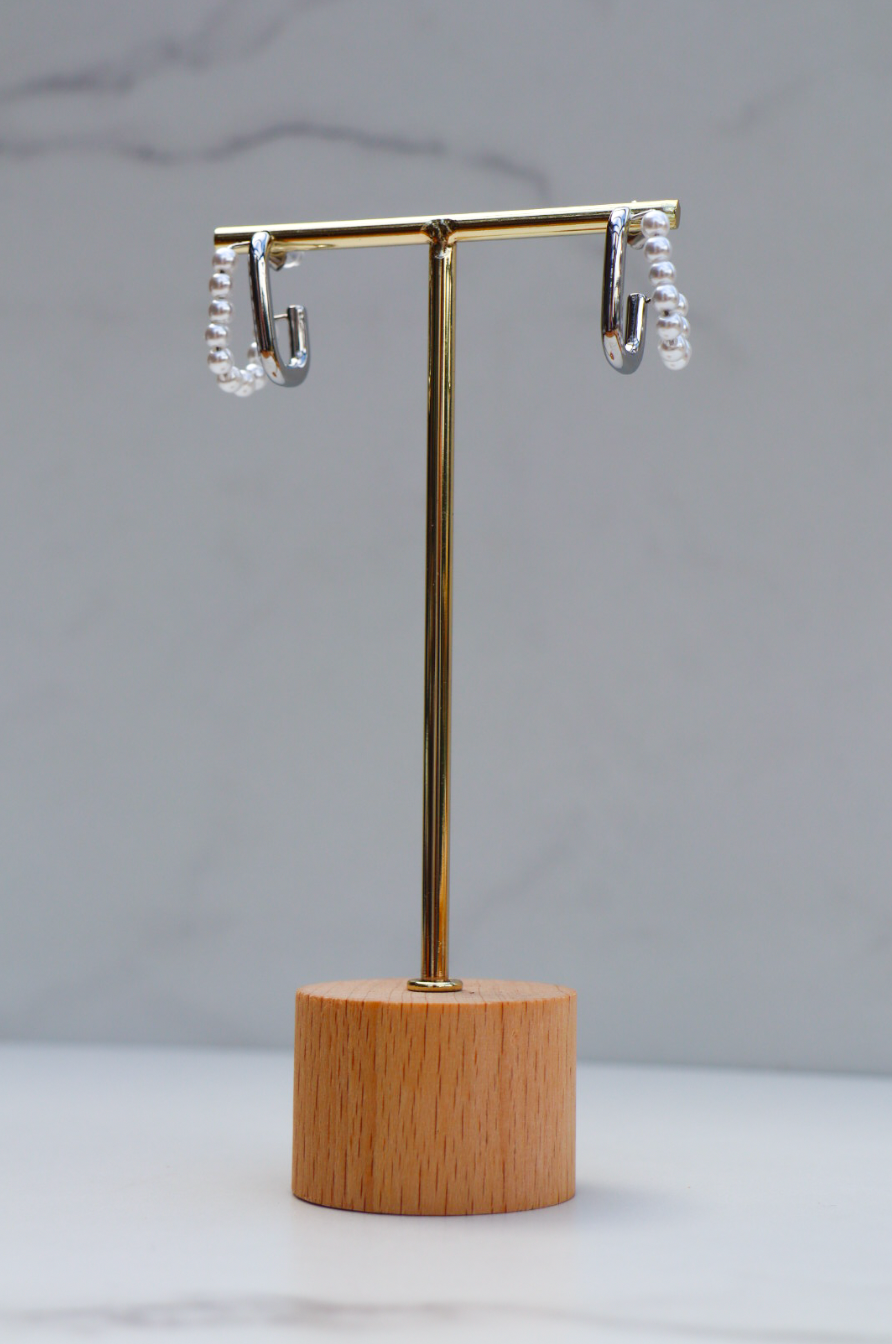 Parallel Pearl earrings