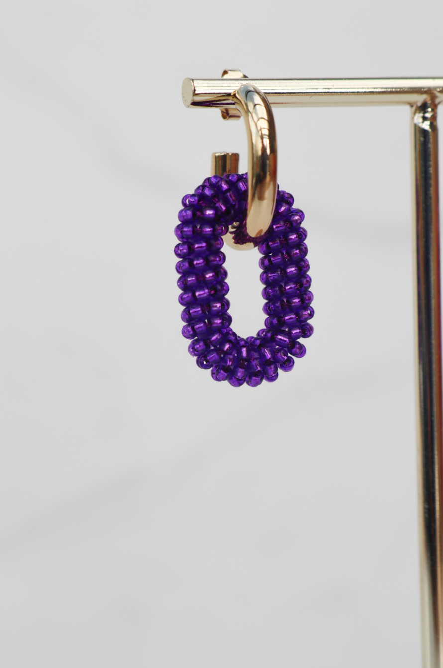 Steffy purple statement earring
