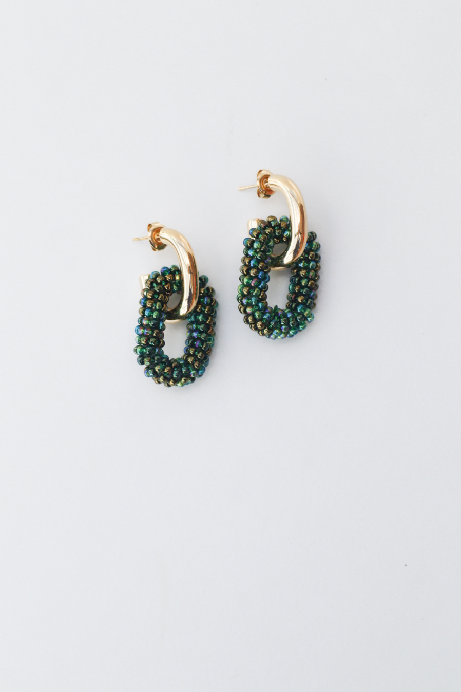 Steffy dark green statement earring