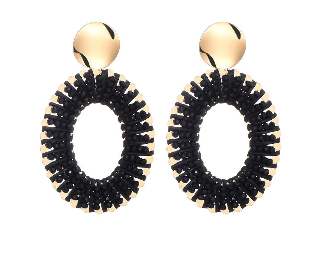 Krissy black statement earring