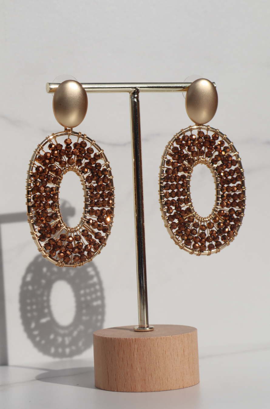 Kassy brown statement earring