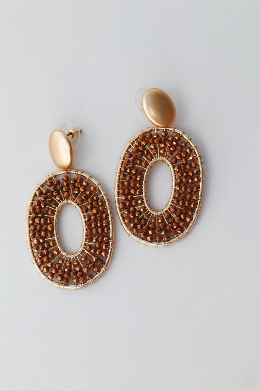 Kassy brown statement earring