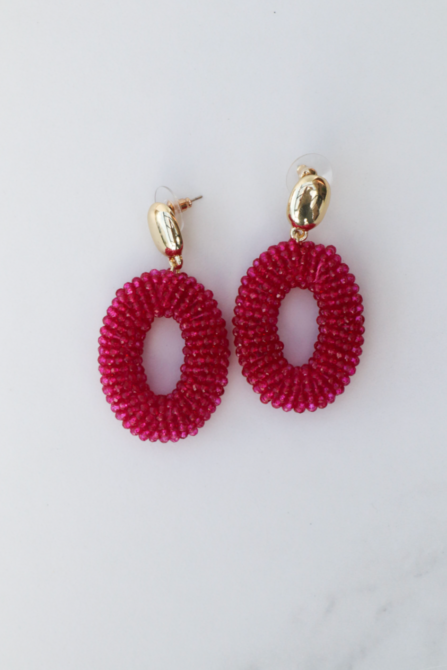 Lora pink statement earring