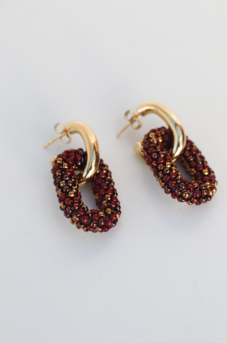 Steffy brown statement earring