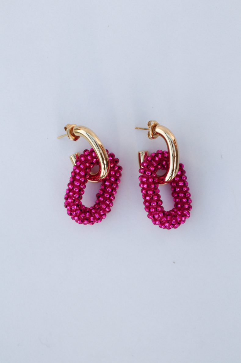 Steffy pink statement earring