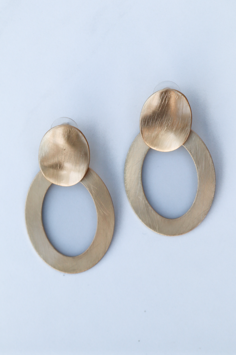 Golden statement earring