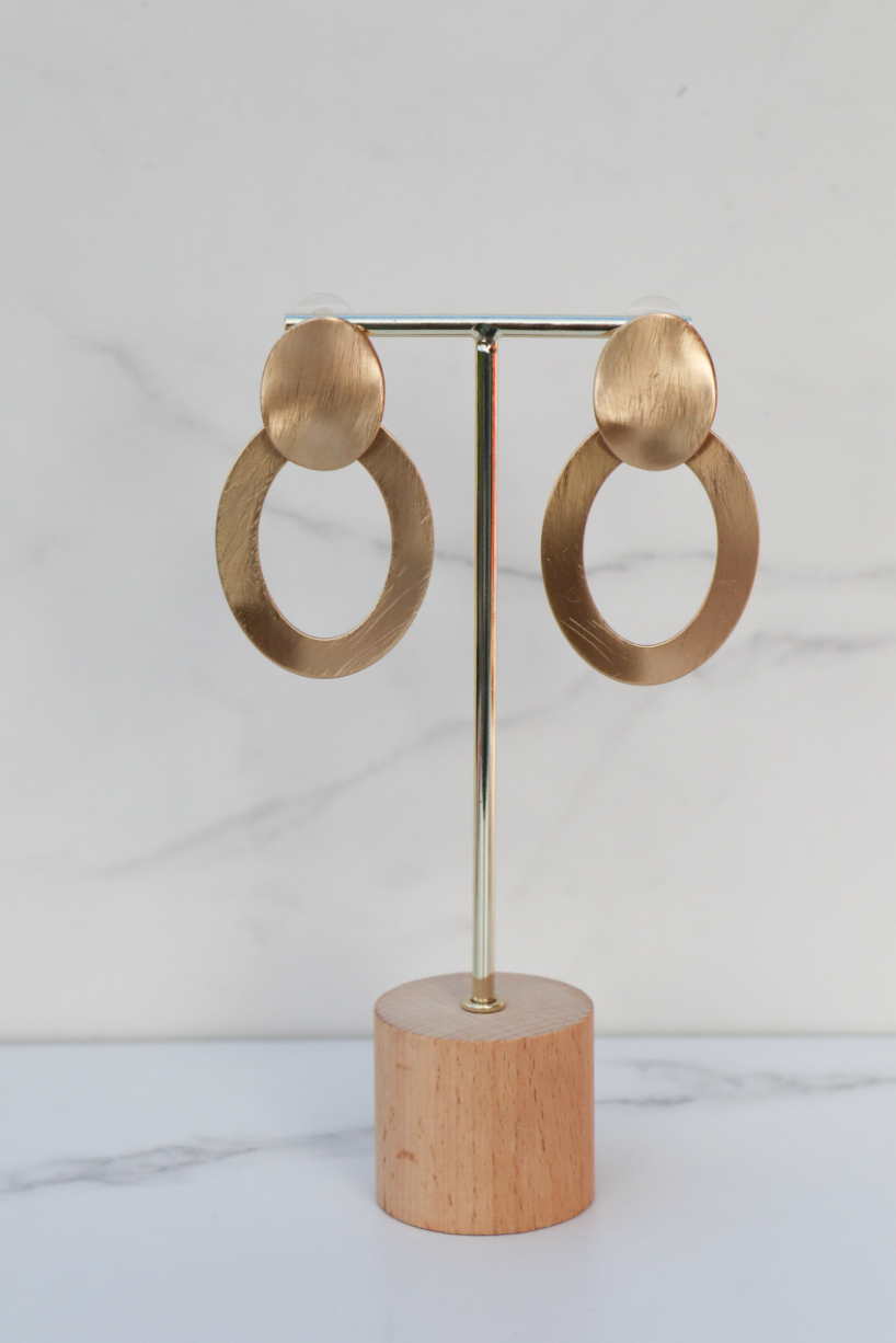 Golden statement earring