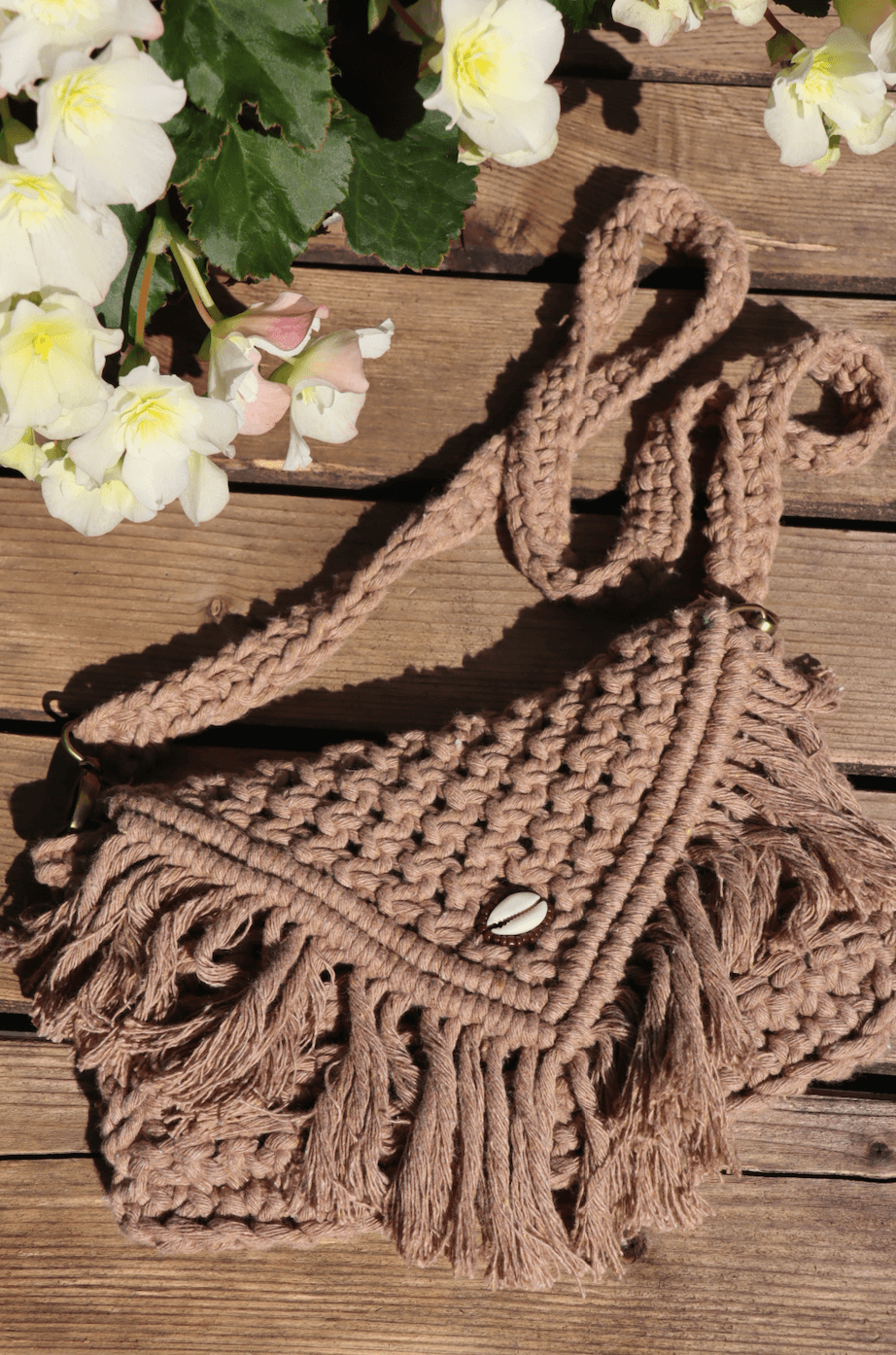 Macrame bag brown