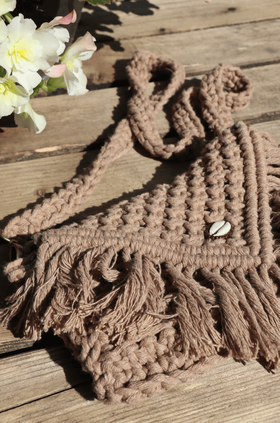 Macrame bag brown