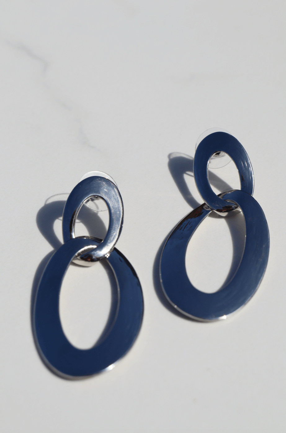 Classic silver statement earring