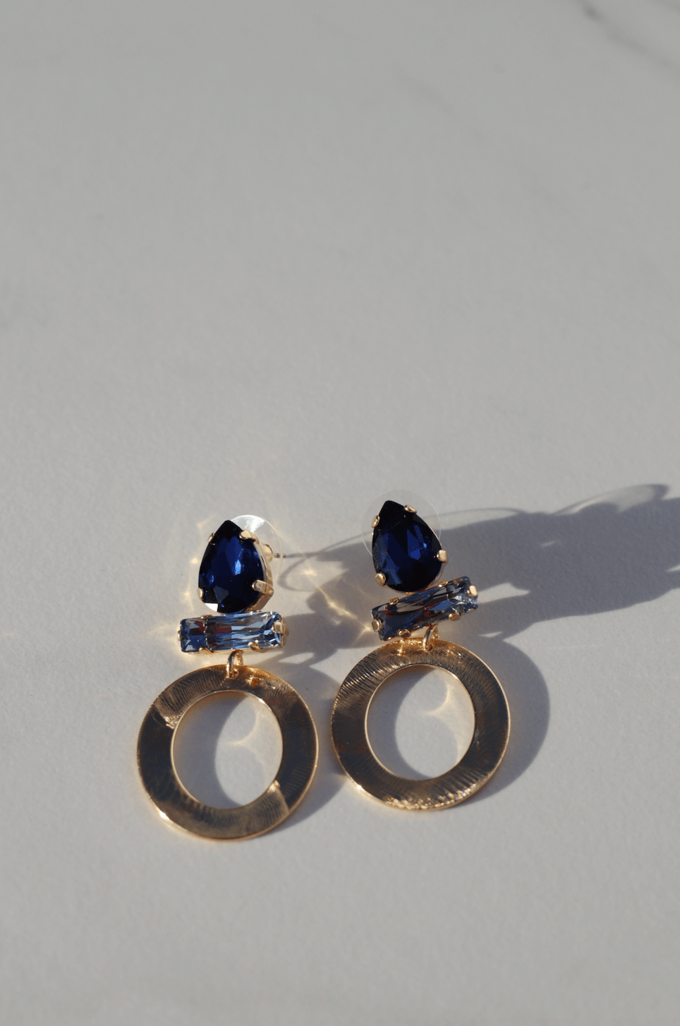 Billy blue statement earring
