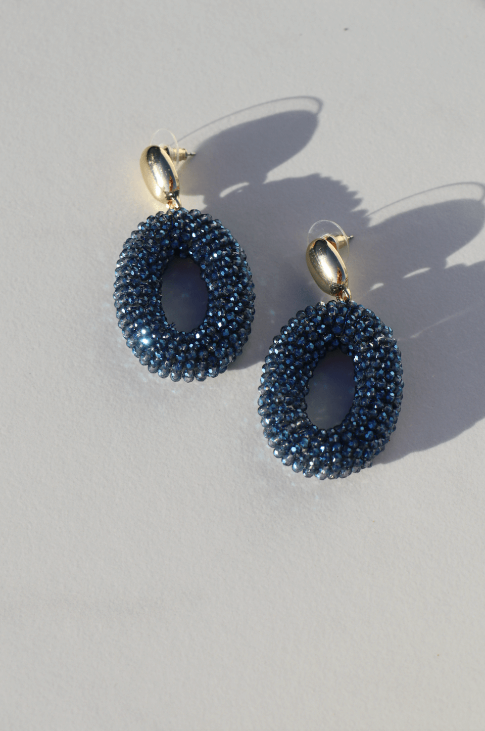 Lora blue statement earring