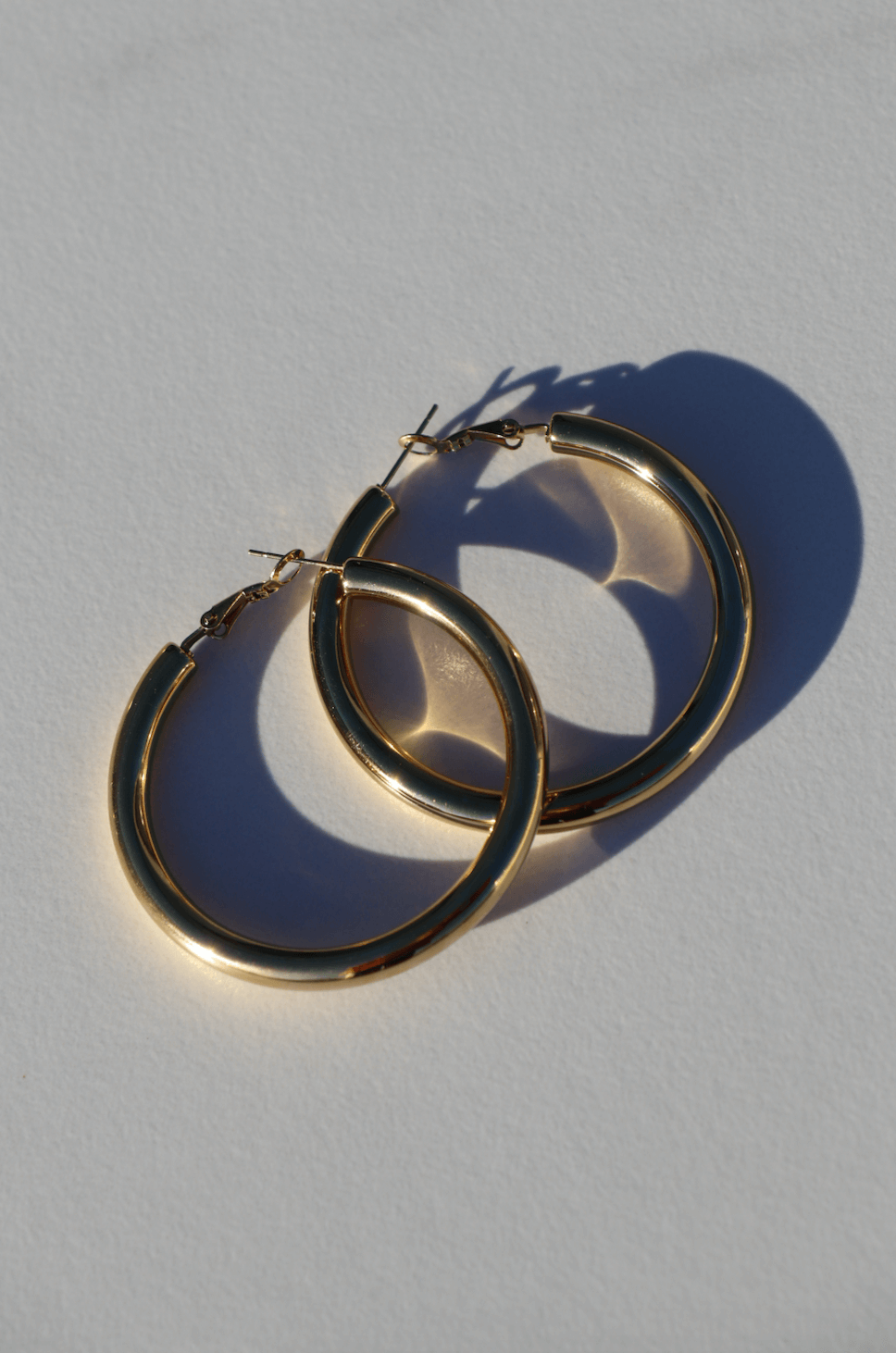 Perfect golden hoop statement earring