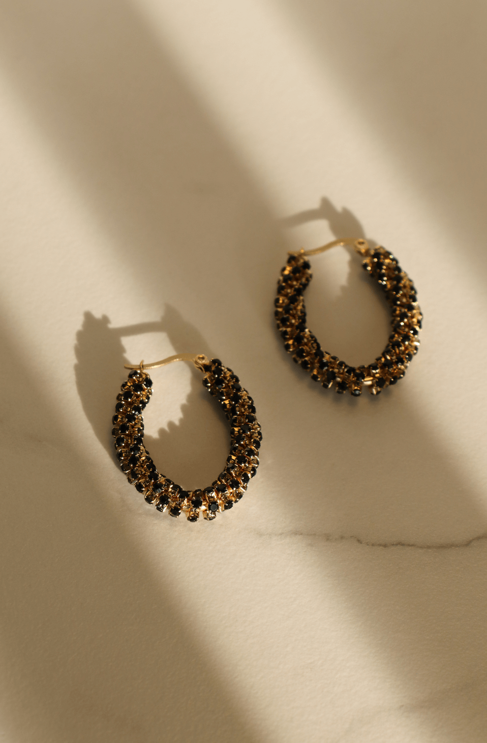 Izzy black statement earring