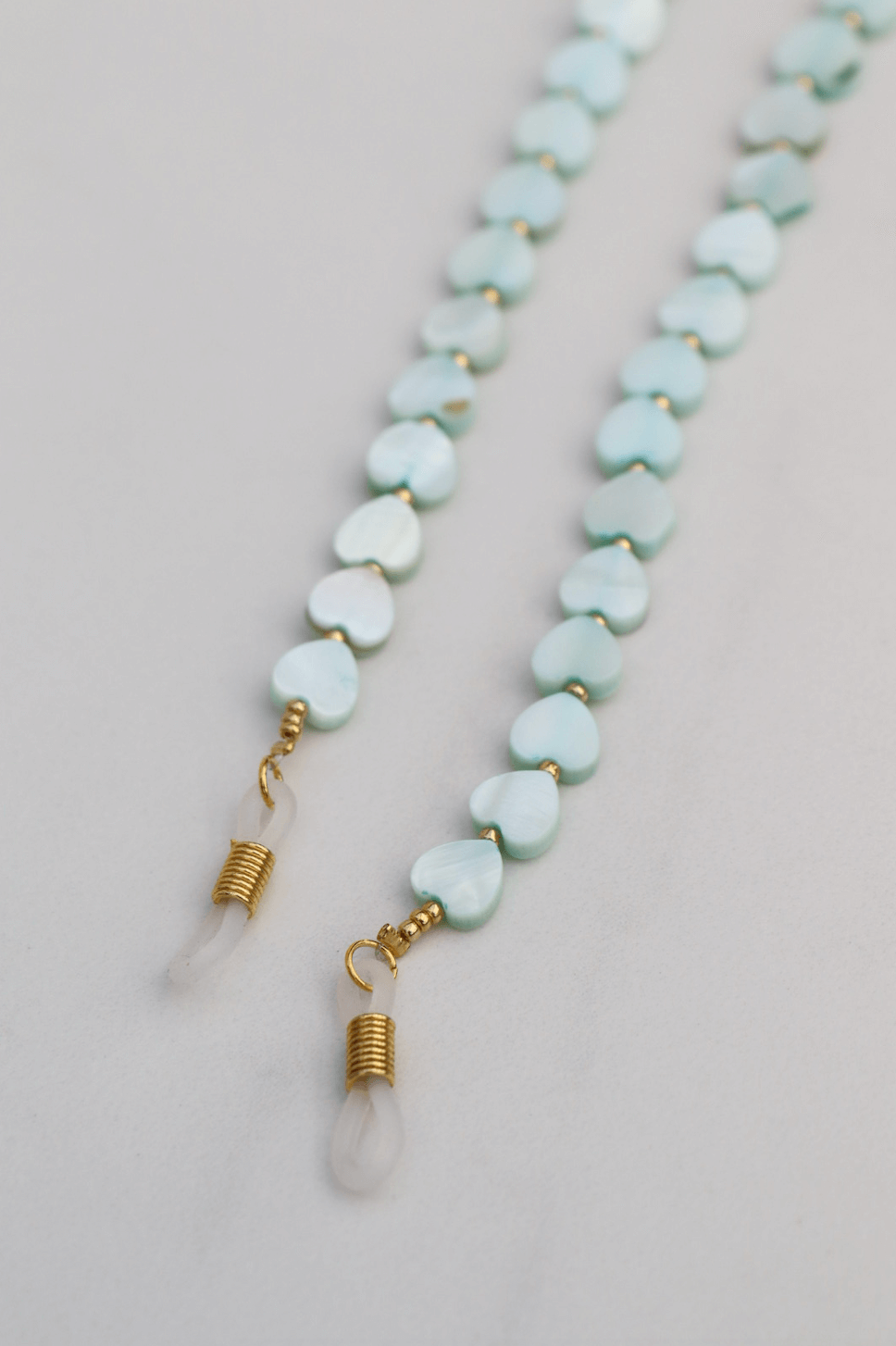 Light blue shell heart sunnycord