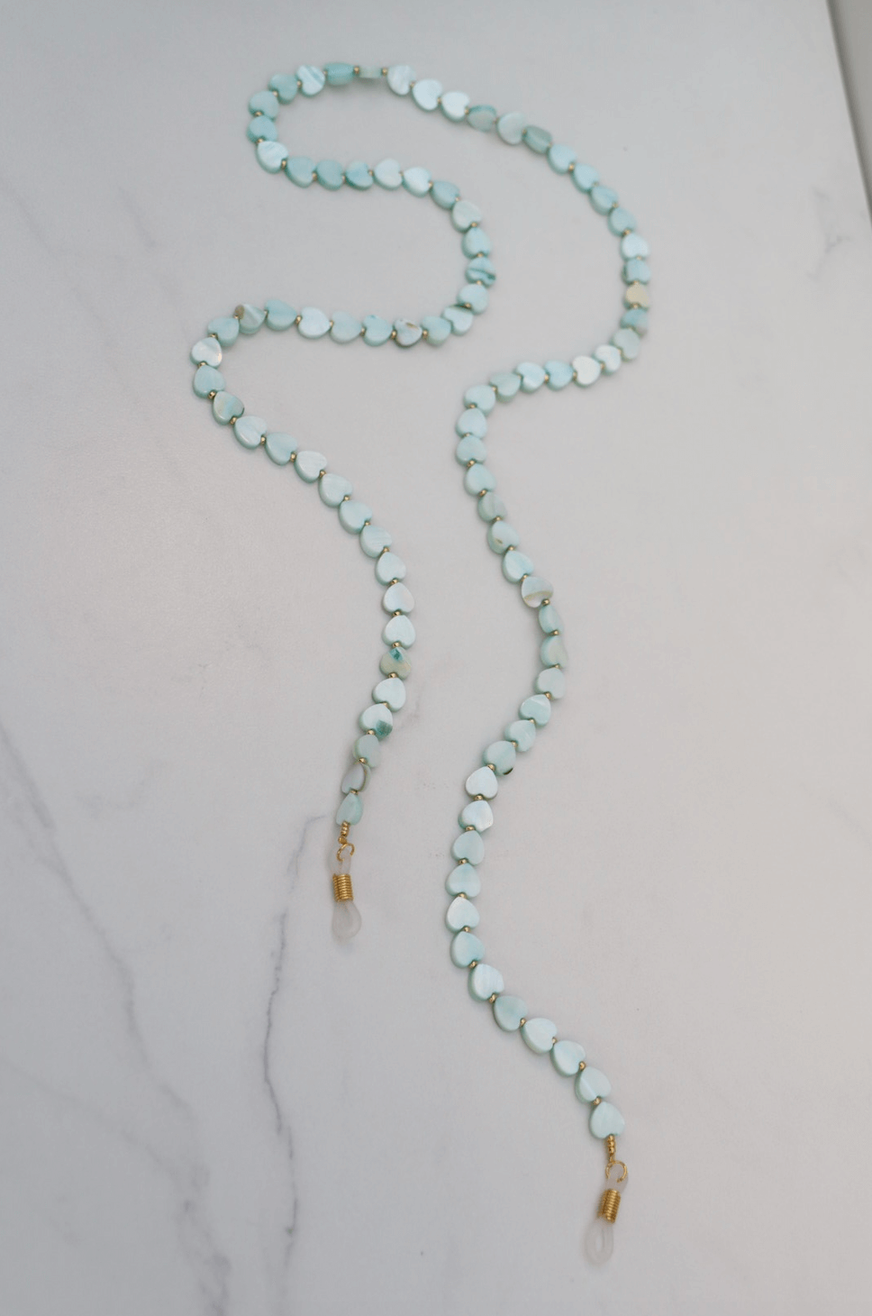 Light blue shell heart sunnycord