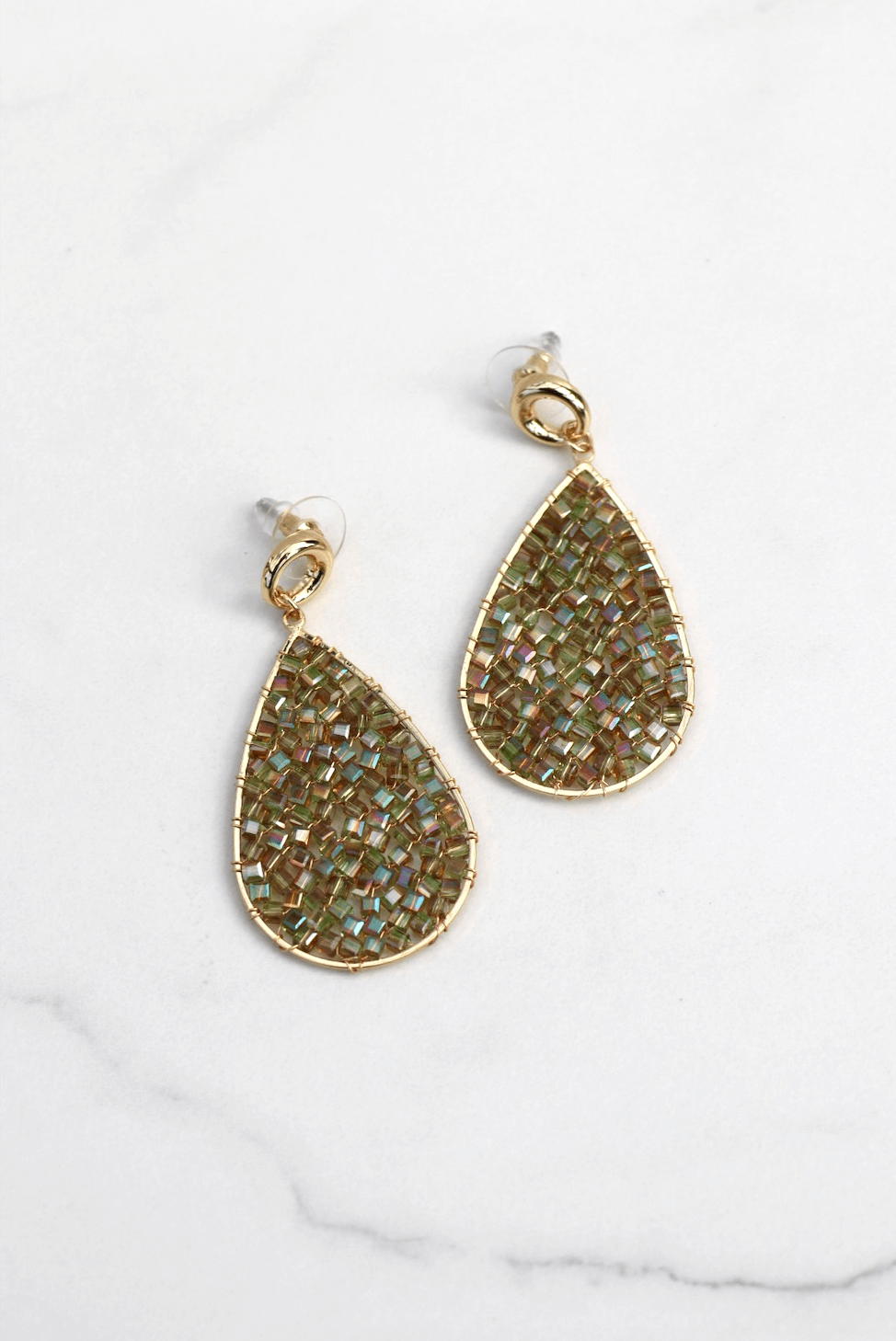 Summer shine green statement earring