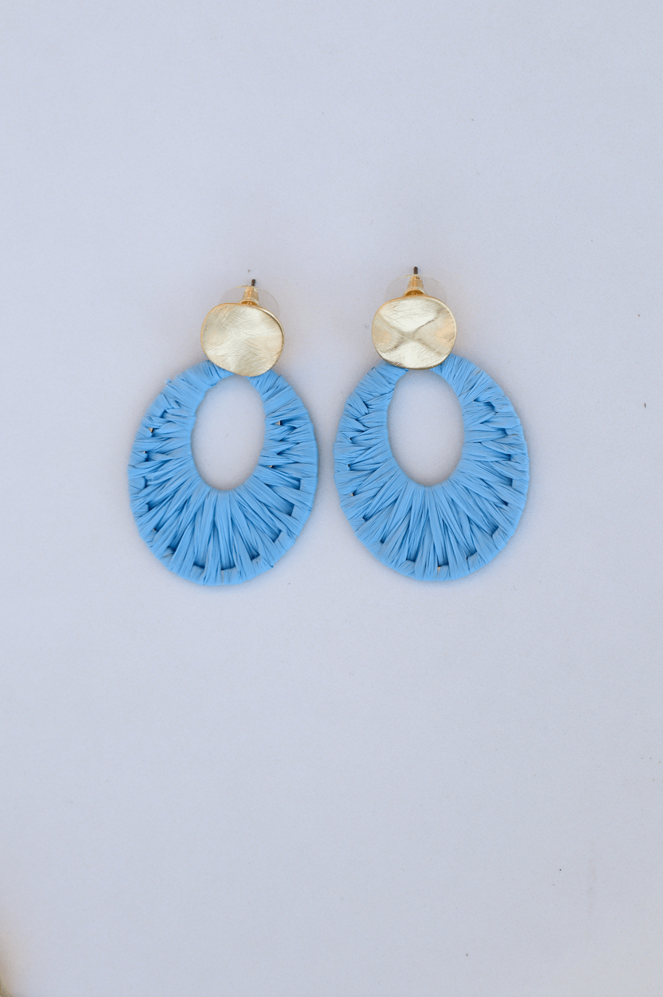 Rotan blue statement earring