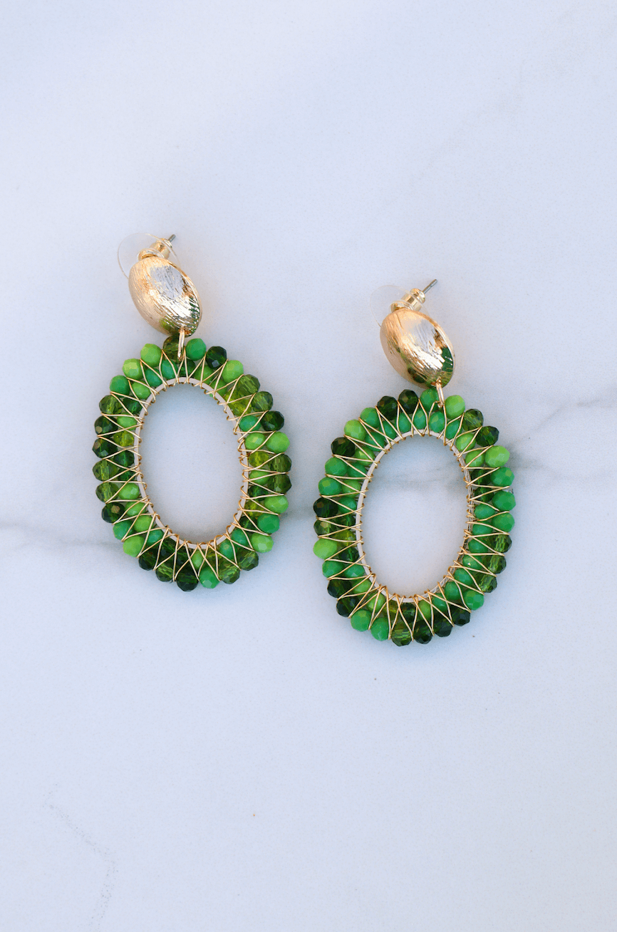 Yessy green statement earring