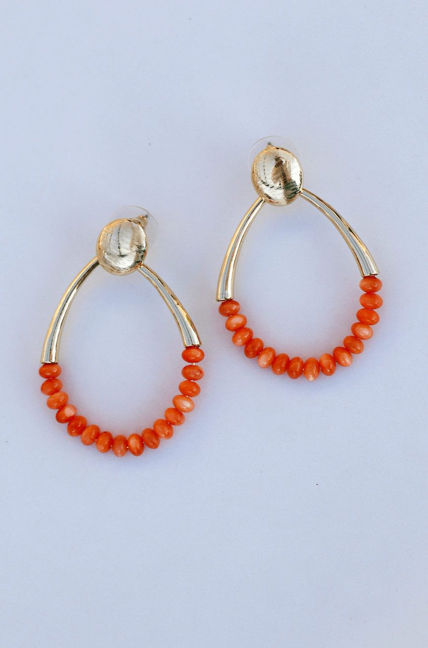 Sassy orange statement earring