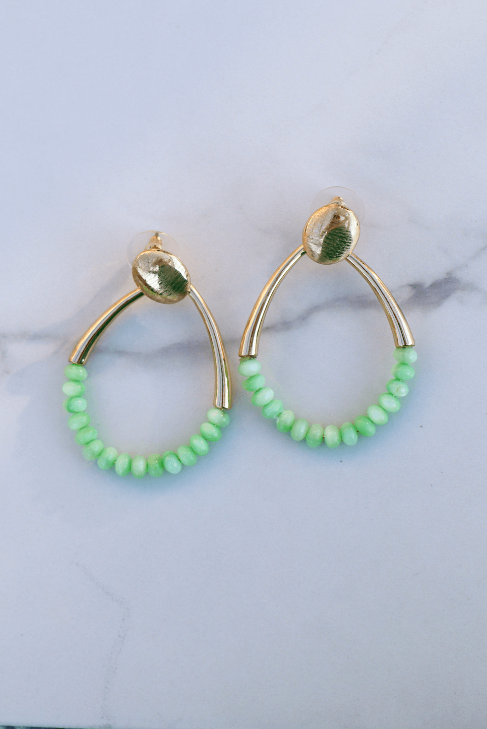 Sassy mint statement earring