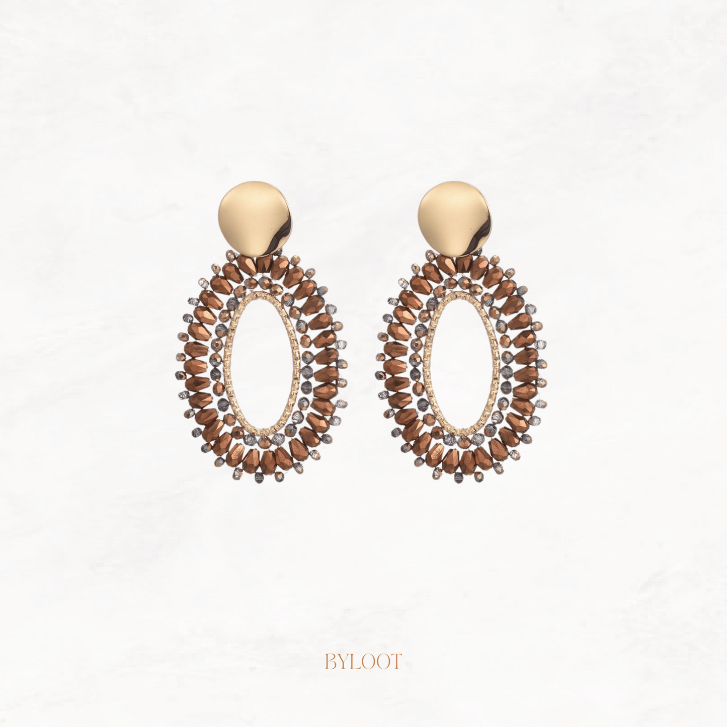 Bliz brown statement earring