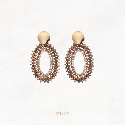 Bliz brown statement earring