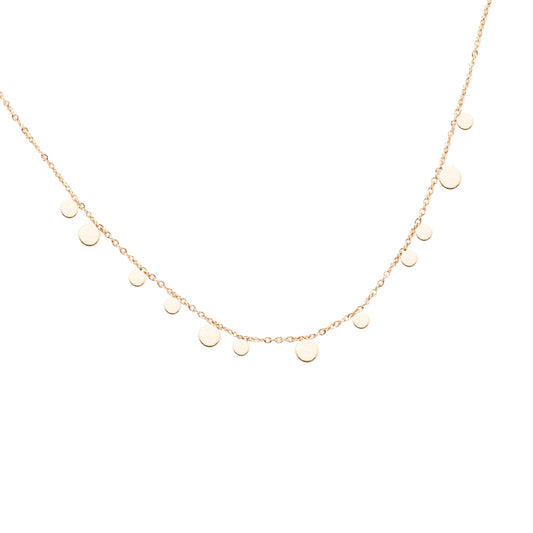 Simple dot necklace gold