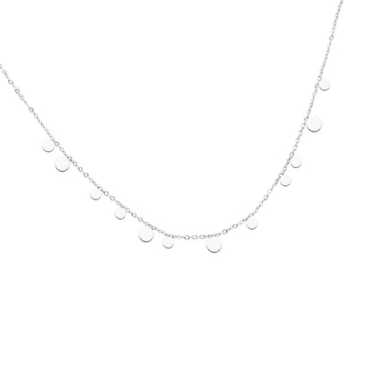 Simple dot necklace silver