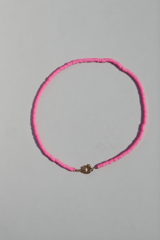 Surf necklace pink