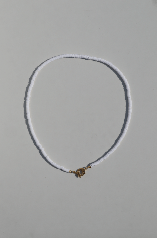 Surf necklace white