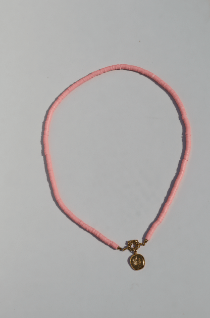 Surf necklace soft pink