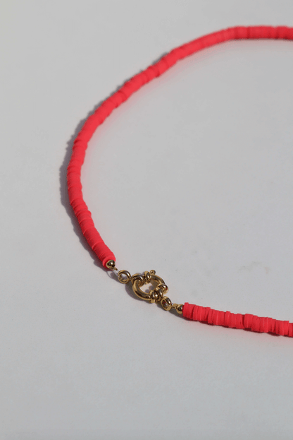 Surf necklace koral red