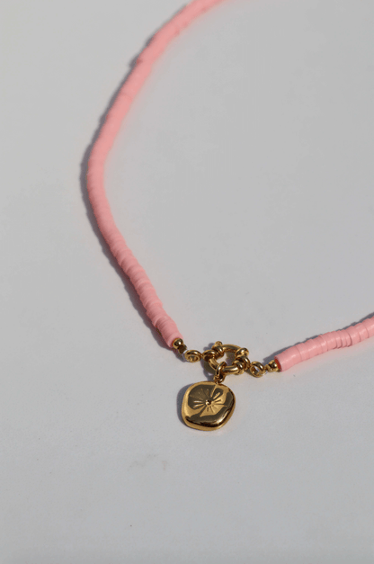 Surf necklace soft pink