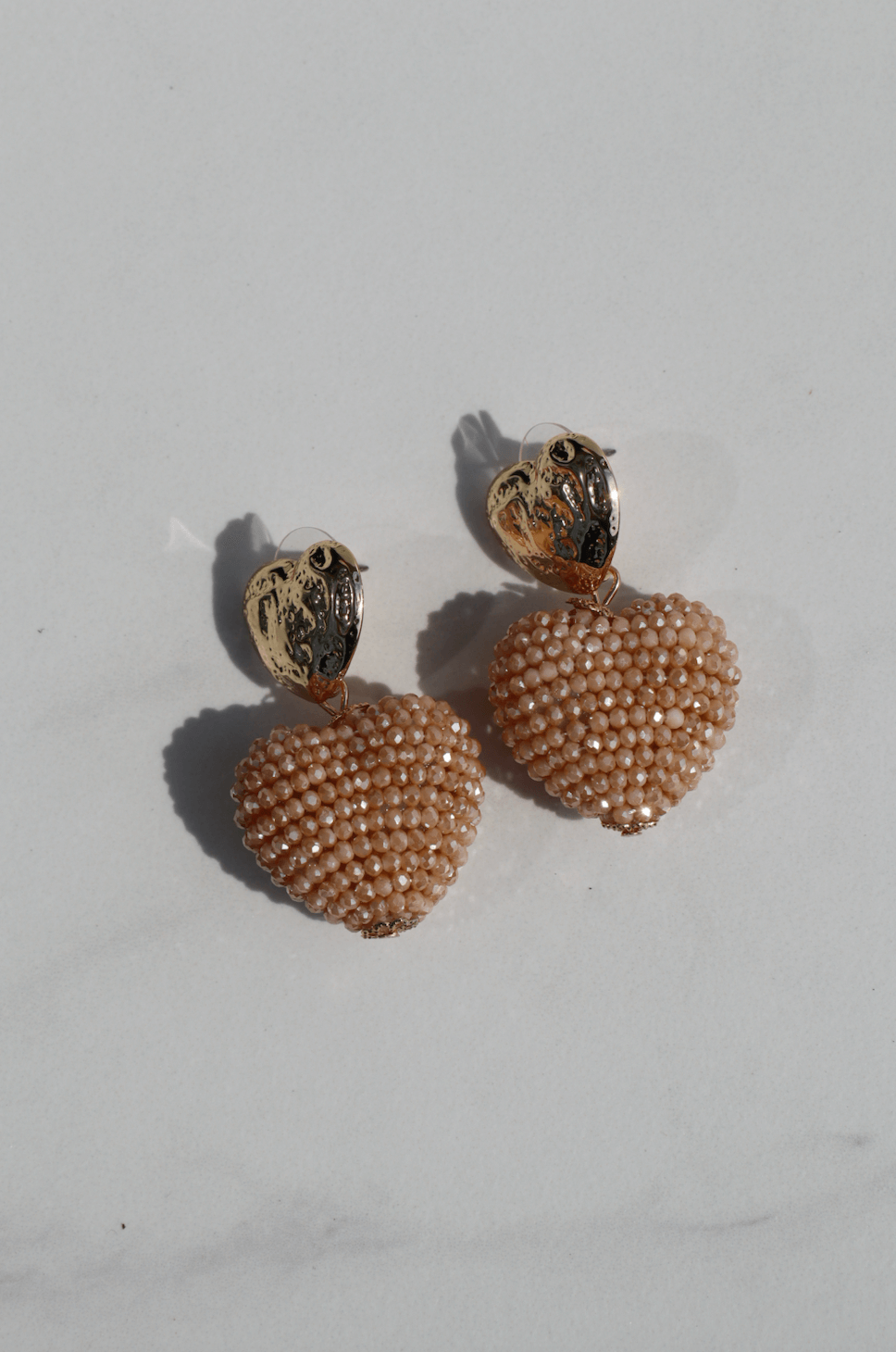 Full of love statement earring beige