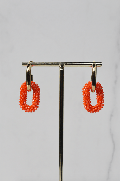 Steffy orange statement earring